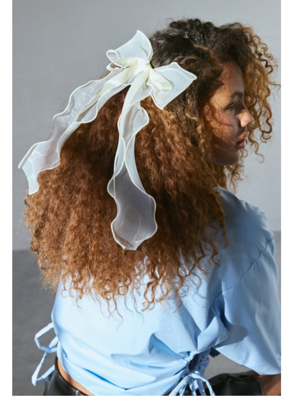 Inez Chiffon Ribbon Hair Bow Hair Clip